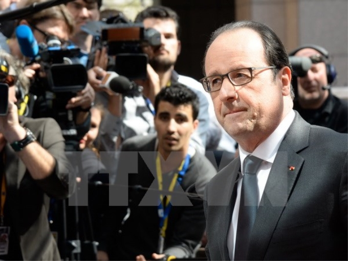 ổng thống Pháp Francois Hollande. (Nguồn: AFP/TTXVN)