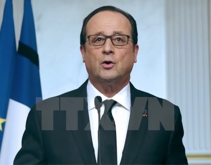 Tổng thống Pháp François Hollande. (Nguồn: AFP/TTXVN)