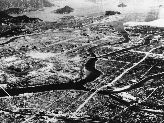 Sự tàn phá của vụ nổ bom nguyên tử tại Hiroshima. (Nguồn: ibtimes.co.uk)