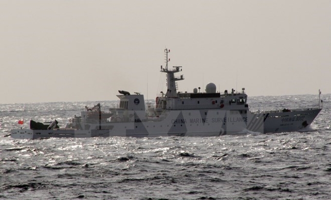 Tàu hải giám Trung Quốc tại vùng biển gần đảo tranh chấp Điếu Ngư/Senkaku. (Nguồn: AFP/TTXVN)