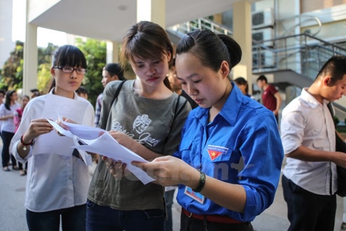 Ngưỡng điểm tối thiểu đảm bảo chất lượng để được đăng ký xét tuyển vào Đại học Quốc gia là 70 điểm. (Ảnh: Vietnam+)