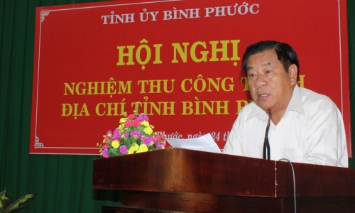 Bình Phước: Nghiệm thu công trình Địa chí tỉnh chào mừng Đại hội Đảng bộ tỉnh lần thứ X