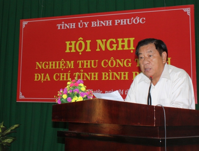 Bí thư Tỉnh ủy Nguyễn Tấn Hưng phát biểu kết luận hội nghị.