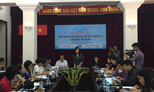 Ngày 5/8: khai mạc Diễn đàn trẻ em quốc gia năm 2015