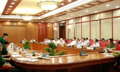 Bộ Chính trị làm việc với Ban Thường vụ Quân ủy Trung ương về chuẩn bị Đại hội Đảng bộ Quân đội lần thứ X