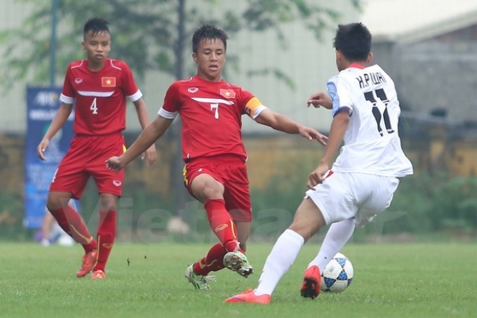 U16 Việt Nam chưa thể giành vé dự vòng chung kết U16 châu Á. (Ảnh: Vietnam+)