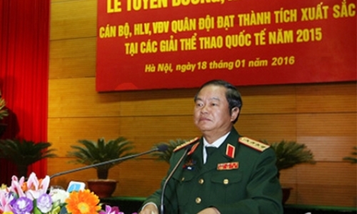 Bộ Quốc phòng tuyên dương các vận động viên tiêu biểu năm 2015