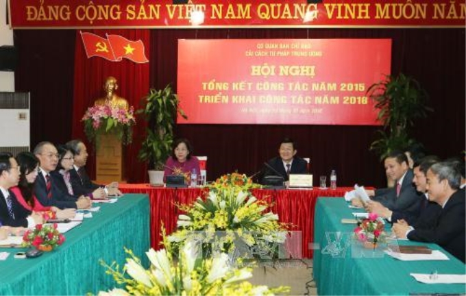 Chủ tịch nước Trương Tấn Sang chủ trì Hội nghị. Ảnh: Nguyễn Khang – TTXVN