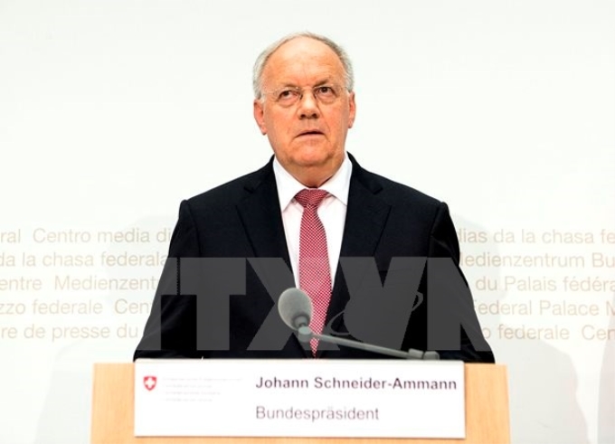 Tổng thống Thụy Sĩ Johann Schneider-Ammann. (Nguồn: EPA/TTXVN)