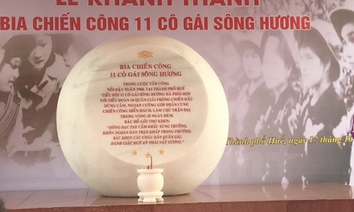 Thừa Thiên-Huế: Khánh thành Bia chiến công 11 cô gái sông Hương