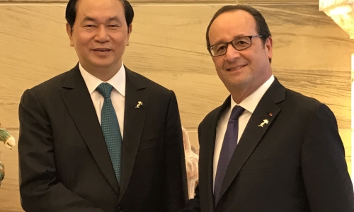 Chủ tịch nước gặp Tổng thống Pháp Francois Hollande