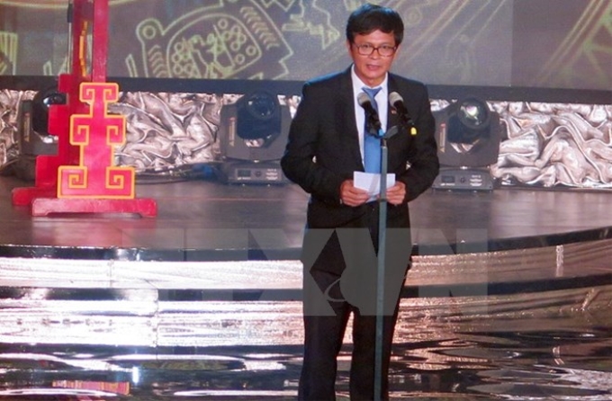 Ông Trần Bình Minh, Ủy viên Trung ương Đảng, Tổng Giám đốc Đài Truyền hình Việt Nam, phát biểu tại lễ khai mạc. (Ảnh: TTXVN)
