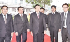 Chủ tịch nước Trương Tấn Sang thăm, chúc Tết Tập đoàn Dầu khí Quốc gia Việt Nam