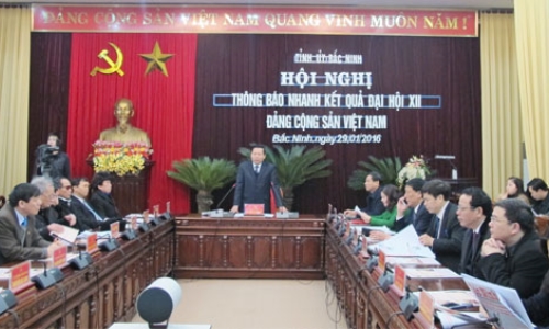 Bắc Ninh: Thông báo nhanh kết quả Đại hội đại biểu toàn quốc lần thứ XII của Đảng