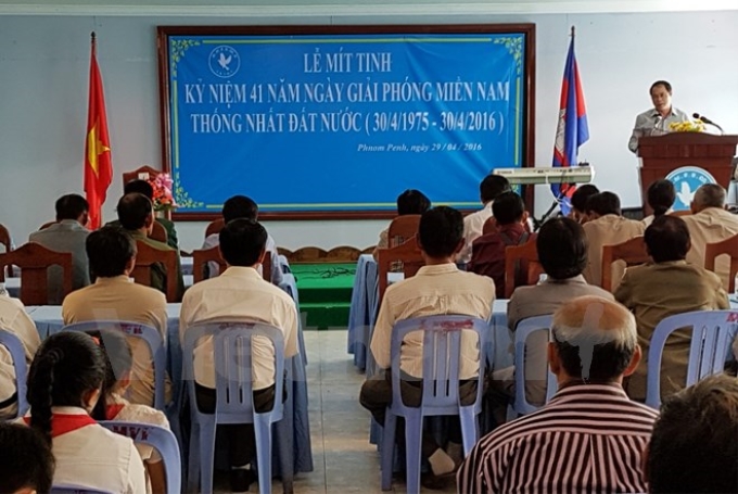 Quang cảnh lễ míttinh. (Ảnh: Vietnam+)