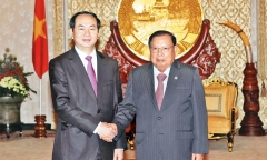 Chủ tịch nước Trần Đại Quang thăm cấp nhà nước tới Lào
