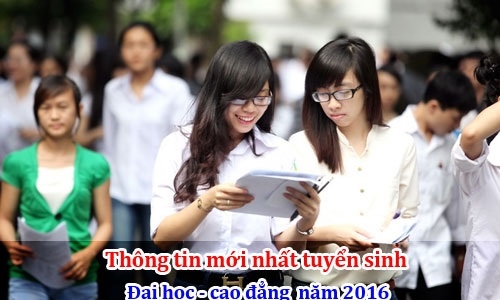 Thông tin tuyển sinh ĐH, CĐ hệ chính quy năm 2016