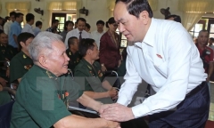 Chủ tịch nước thăm và tặng quà thương bệnh binh tại tỉnh Hà Nam