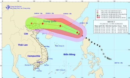 Công điện của Thủ tướng Chính phủ: chủ động ứng phó với bão số 2