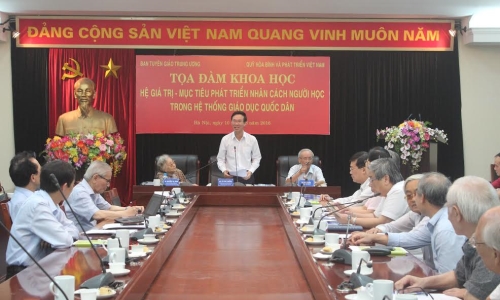 "Hệ giá trị - Mục tiêu phát triển nhân cách người học trong hệ thống giáo dục quốc dân"