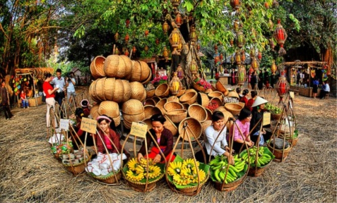 Chợ quê tại Làng văn hóa - Du lịch các dân tộc Việt Nam (Ảnh minh họa)