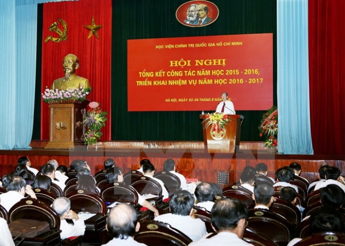 Hội nghị tổng kết năm học 2015-2016 của Học viện Chính trị Quốc gia Hồ Chí Minh. (Ảnh minh họa: TTXVN)