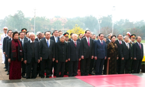 Lãnh đạo Đảng, Nhà nước viếng Chủ tịch Hồ Chí Minh