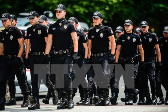 Cảnh sát Thổ Nhĩ Kỳ. (Nguồn: AFP/TTXVN)