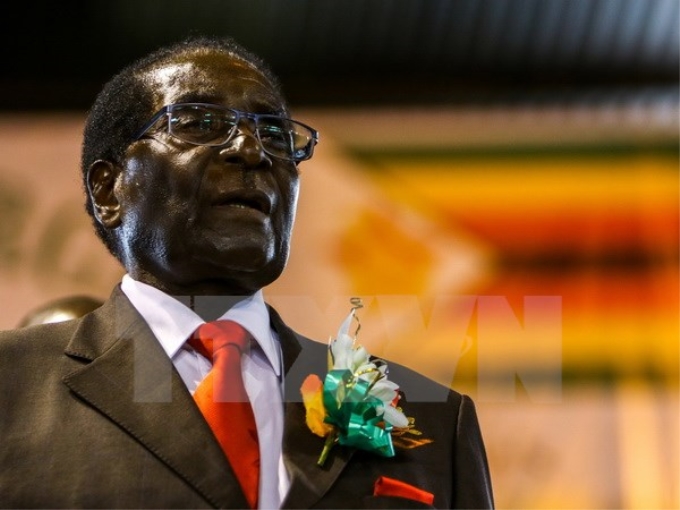 Tổng thống Zimbabwe Robert Mugabe trong một sự kiện tại Harare ngày 7/4/2016. (Nguồn: AFP/TTXVN)