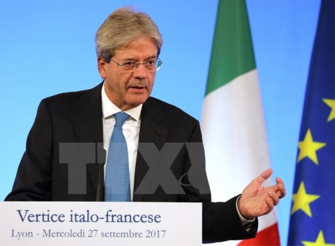 Thủ tướng Italy Paolo Gentiloni. (Ảnh: AFP/ TTXVN)