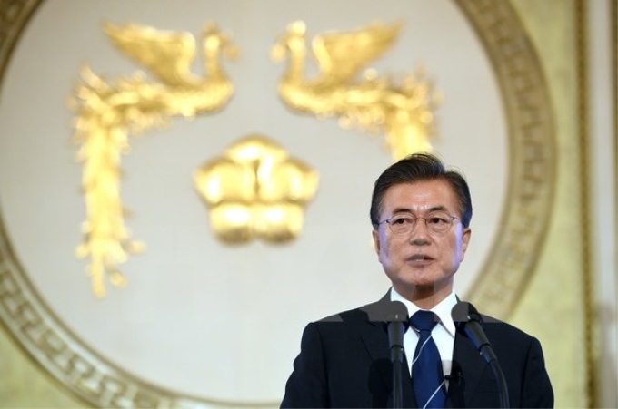 Tổng thống Hàn Quốc Moon Jae-in. (Nguồn: AFP/TTXVN)