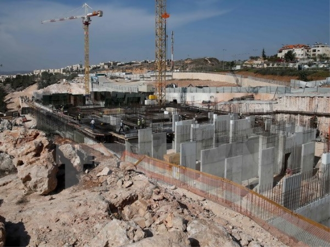 Công trường xây dựng tại khu định cư Ramat Shlomo ở Jerusalem ngày 8/11. (Nguồn: AFP/TTXVN)