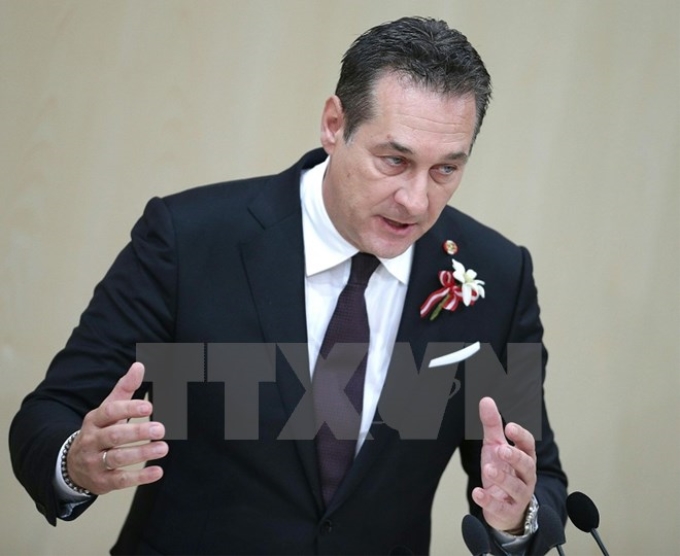 Chủ tịch đảng Tự do của Áo Heinz Christian Strache. (Nguồn: AFP/TTXVN)