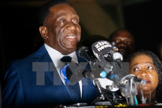 Ông Emmerson Mnangagwa phát biểu tại Harare ngày 22/11. (Nguồn: AFP/TTXVN)