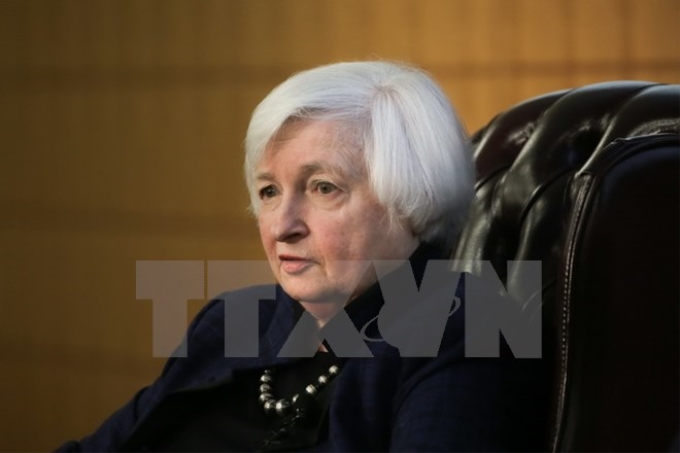 Chủ tịch Ngân hàng Dự trữ Liên bang Mỹ (Fed) Janet Yellen. (Nguồn: AFP/TTXVN)