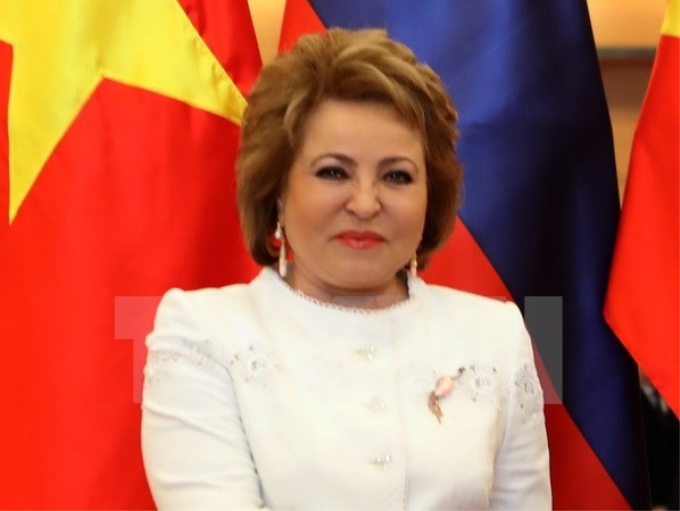 Chủ tịch Hội đồng Liên bang Nga Valentina Ivanovna Matvienko. (Ảnh: Trọng Đức/TTXVN)