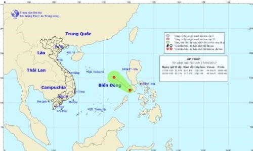 Áp thấp nhiệt đới xuất hiện trên biển, miền Bắc có mưa rào và dông