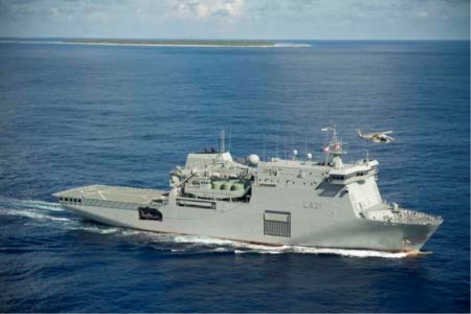 Tàu HMNZS TE KAHA. (Nguồn: scoop.co.nz)