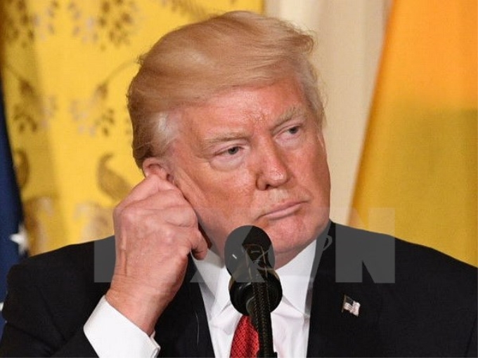 Tổng thống Mỹ Donald Trump tại cuộc họp báo ở Washington, DC ngày 18/5. (Nguồn: AFP/TTXVN)