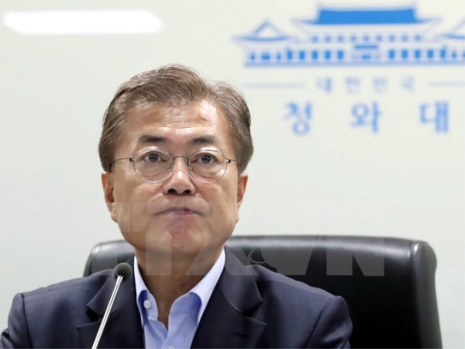 Tổng thống Hàn Quốc Moon Jae-in. (Nguồn: AFP/TTXVN)