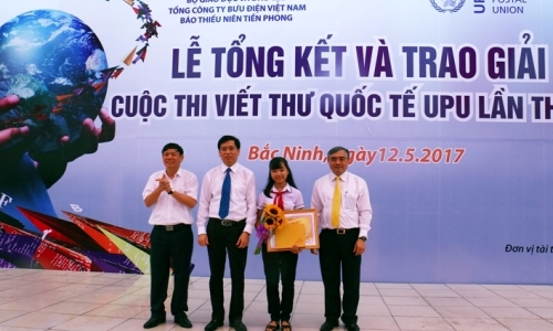 Học sinh lớp 8 đoạt giải Nhất viết thư quốc tế UPU 2017