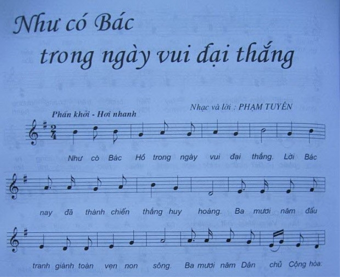 Lời bài hát "Như có Bác trong ngày vui đại thắng".