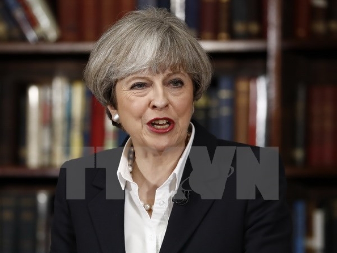 Thủ tướng Anh Theresa May. (Ảnh: AFP/TTXVN)