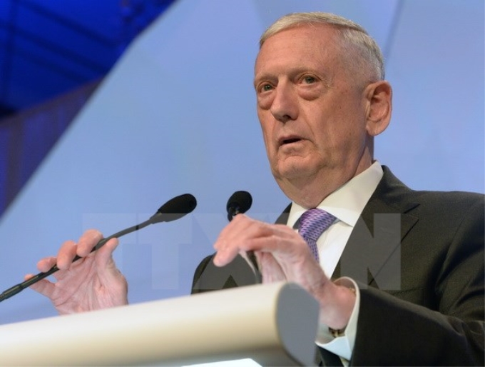 Bộ trưởng Quốc phòng Mỹ James Mattis. (Nguồn: AFP/TTXVN)