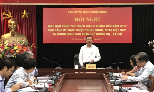 Giao ban công tác tuyên giáo 6 tháng đầu năm 2017