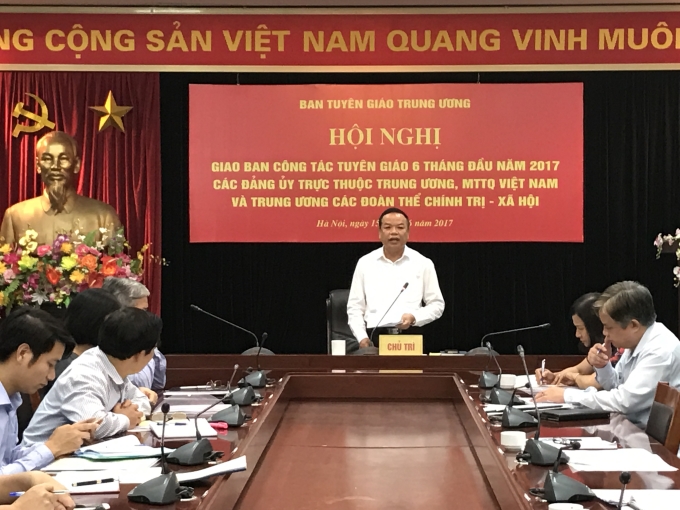 Đồng chí Mai Văn Ninh, Phó Trưởng ban Thường trực Ban Tuyên giáo Trung ương phát biểu. Ảnh: Duy Phong