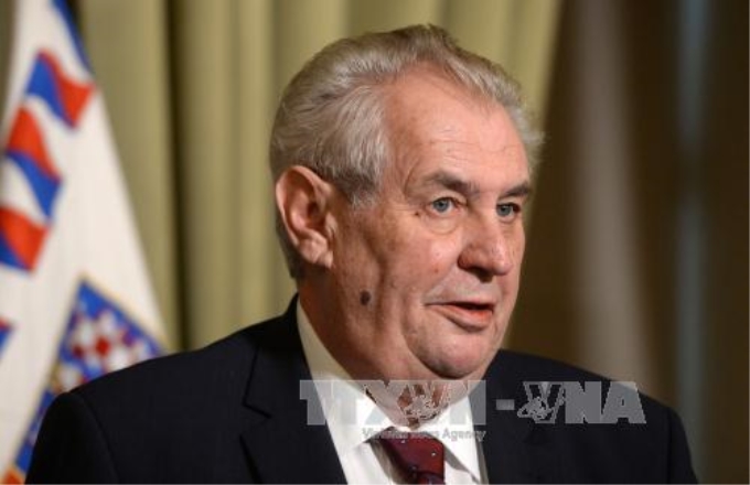 Tổng thống Công hòa Séc Milos Zeman. Ảnh: AFP/TTXVN