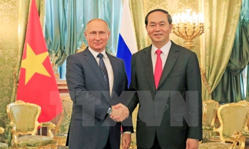 Chủ tịch nước Trần Đại Quang hội đàm với Tổng thống Nga Putin