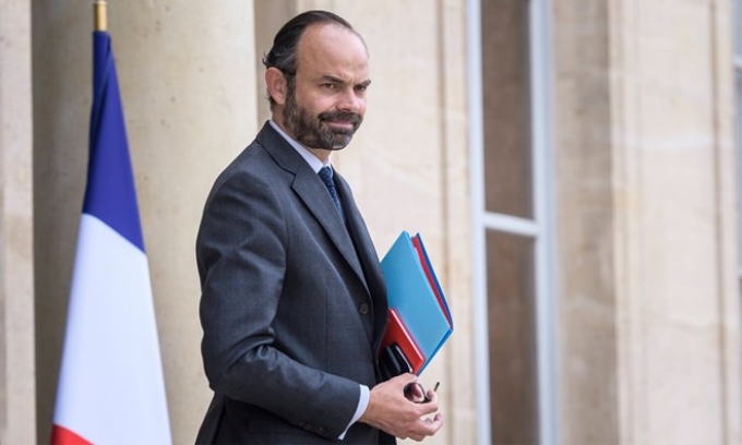 Thủ tướng Pháp Edouard Philippe tuyên bố chiến thắng thuộc về đảng Nền Cộng hòa Tiến bước. (Ảnh: EPA)