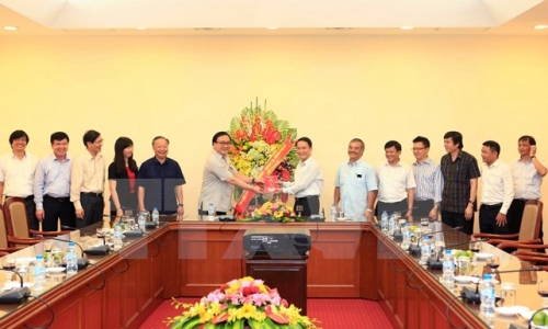 Bí thư Thành ủy Hà Nội thăm, chúc mừng Thông tấn xã Việt Nam